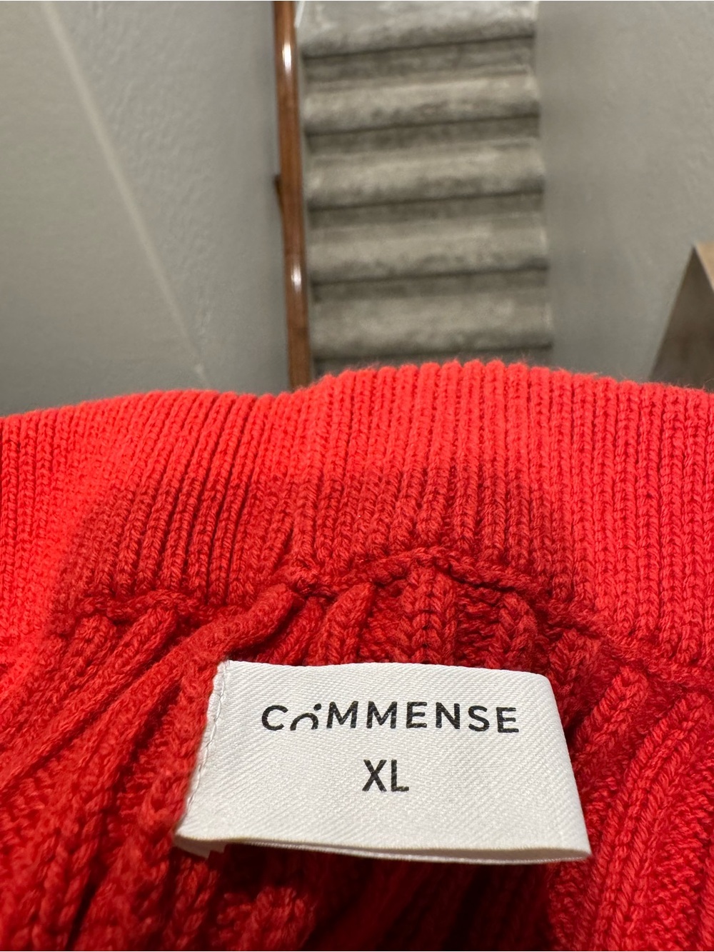 Commense Bright Red Ribbed Knit Skort - Picture 2 of 2